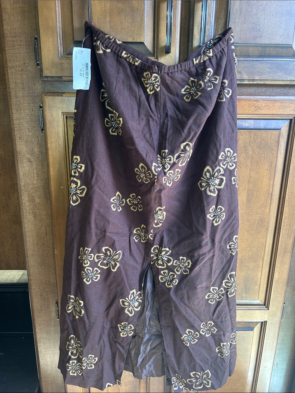 🌸Vintage Charter Club Floral Beaded Skirt Size 14 - Cottagecore Bohemian Vibe - Picture 4 of 7